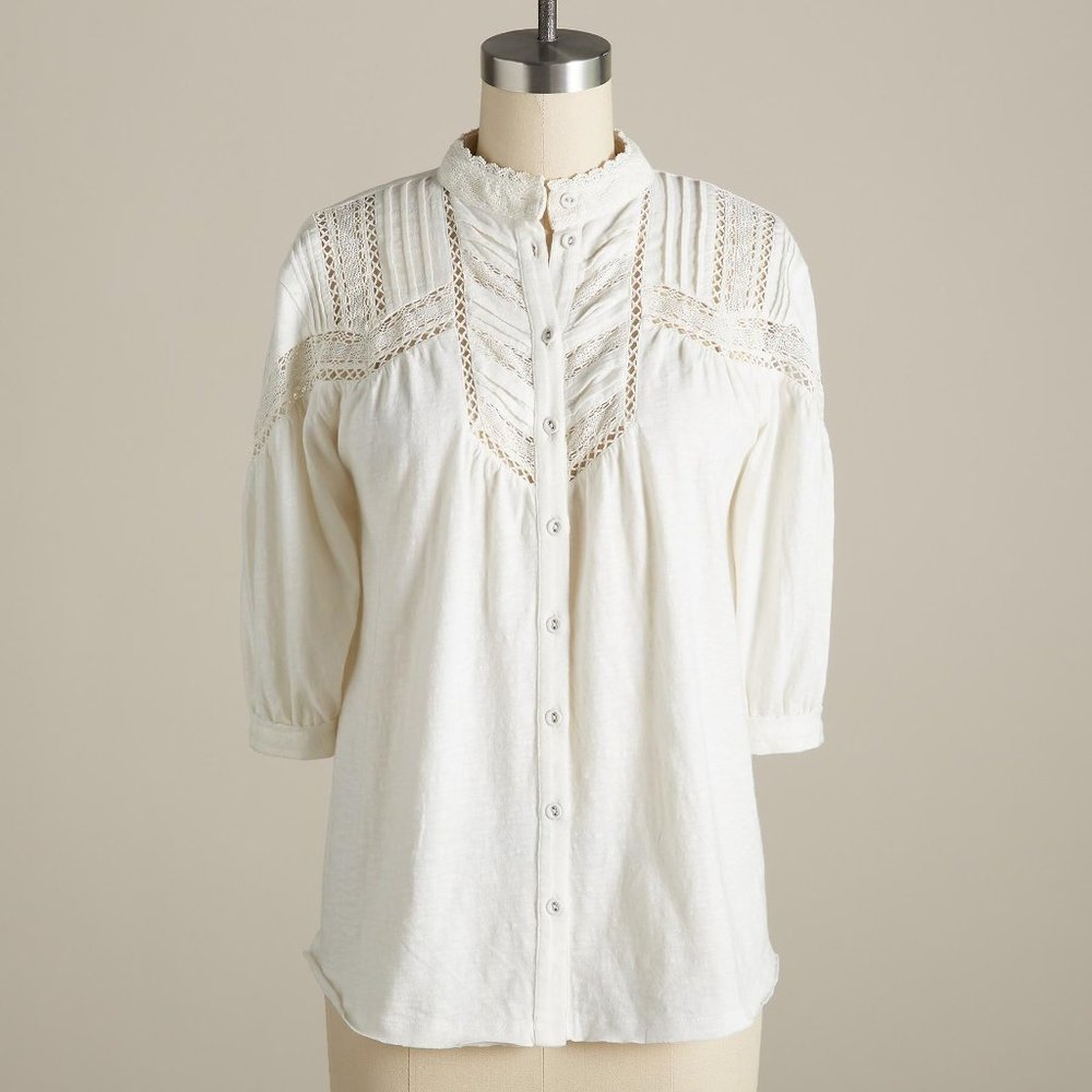 EUC Sundance Button Lace Western Shirt